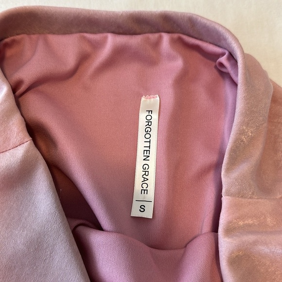 NWOT Forgotten Grace Silk Midi Skirt with Elastic Waistband in Rose Pink Size S - Picture 10 of 10